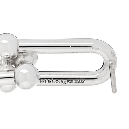 Tiffany Sterling Silver HardWear Double Long Link Earrings 4 of 5