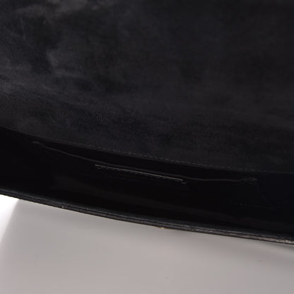 Saint Laurent Textured Patent Classic Y Ligne Clutch Black 5 of 8