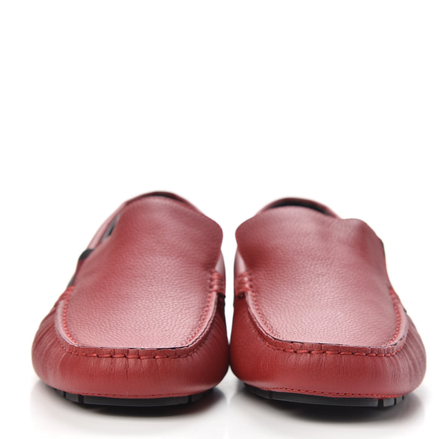 Calfskin Web Mens Driver Loafers 8.5 Red