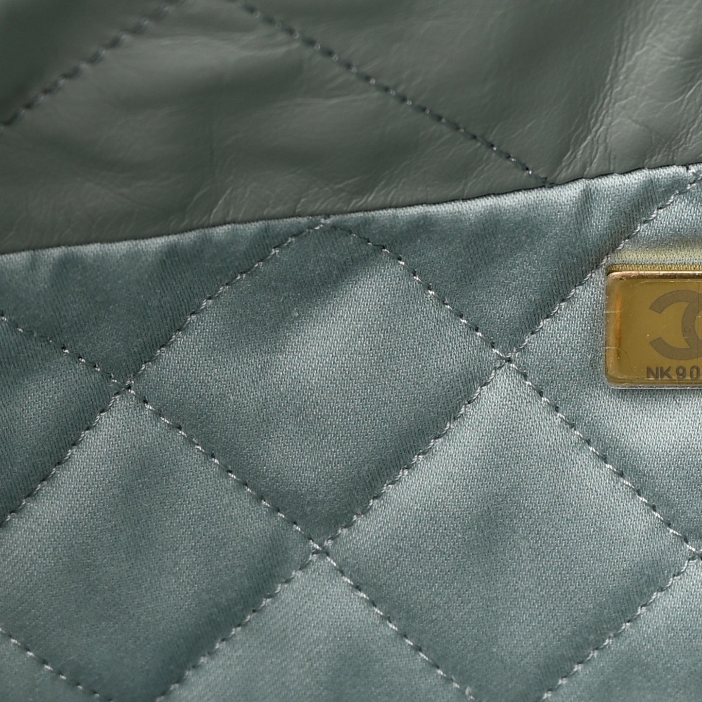 Shiny Calfskin Quilted Small Chanel 22 Grey