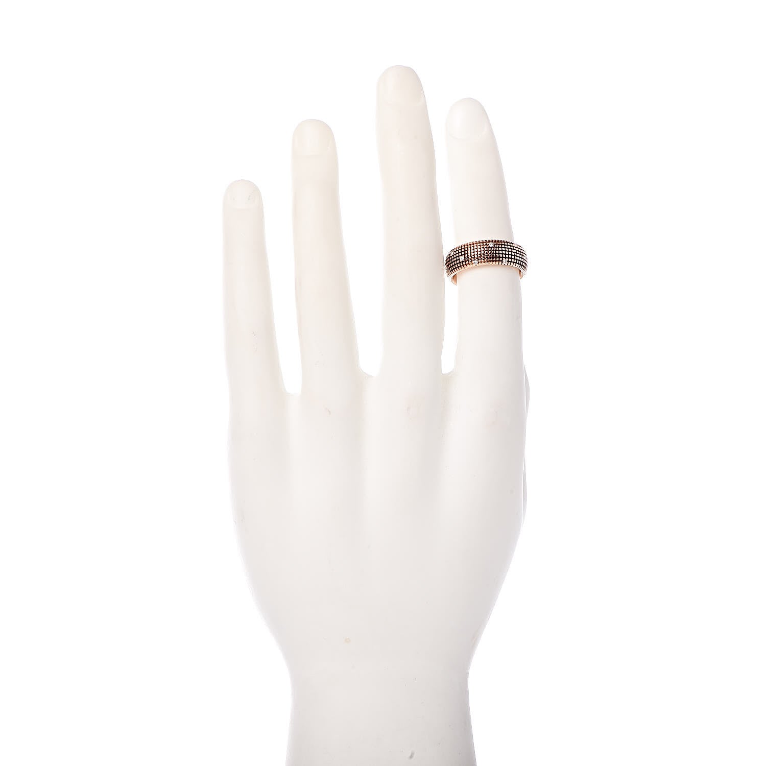 Damiani 18K Pink Gold Diamond 7.5mm Metropolitan Band Ring 57 8 2 of 6