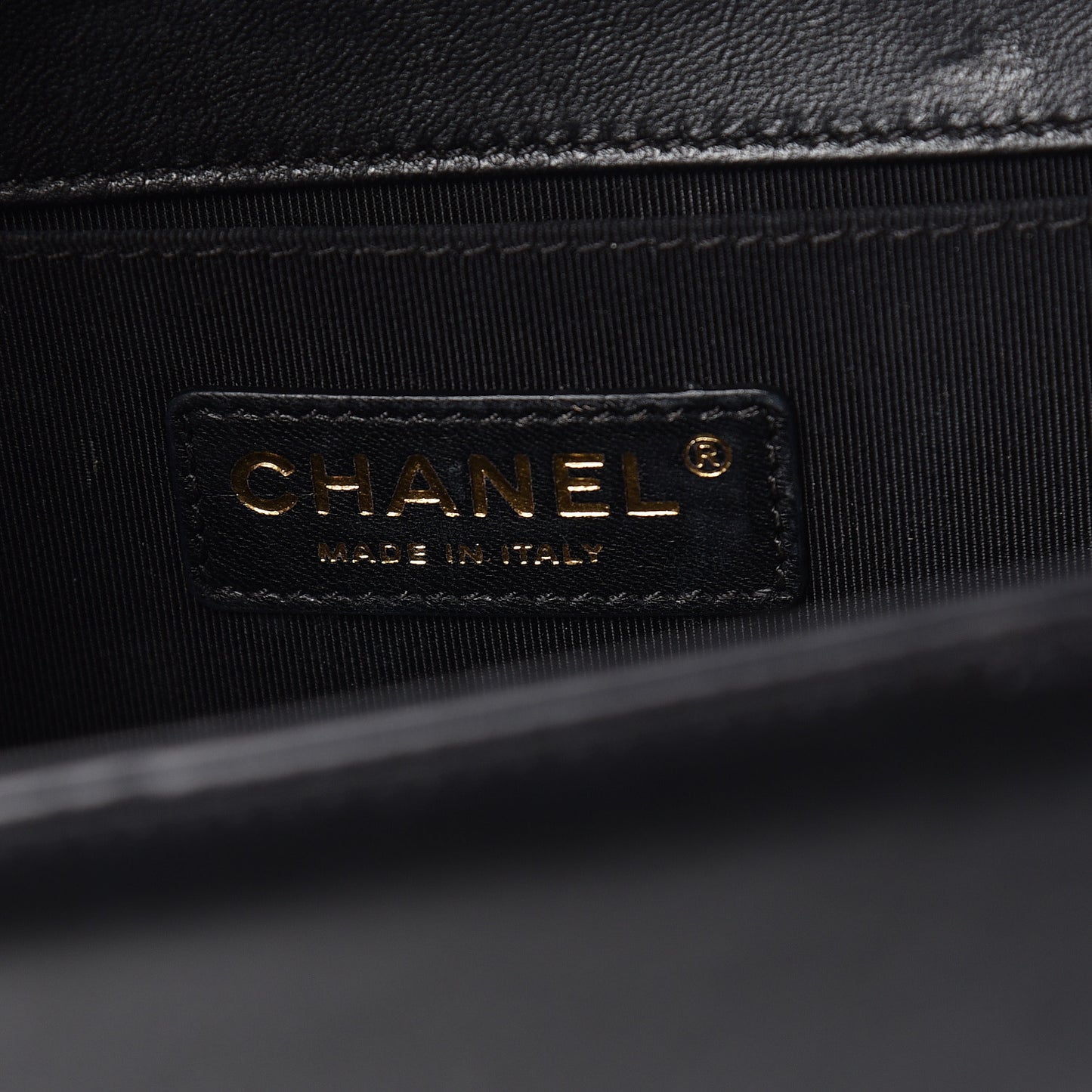 Lambskin Quilted Medium Boy Flap Black