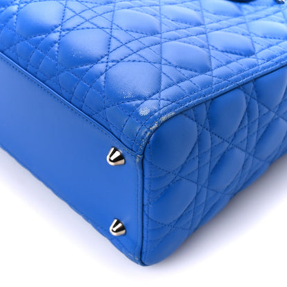 Christian Dior Lambskin Cannage Large Lady Dior Blue 10 of 10