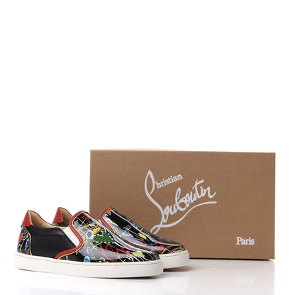 Christian Louboutin Patent Loubitag Masteralta Flat Sneaker 37 Black 11 of 11