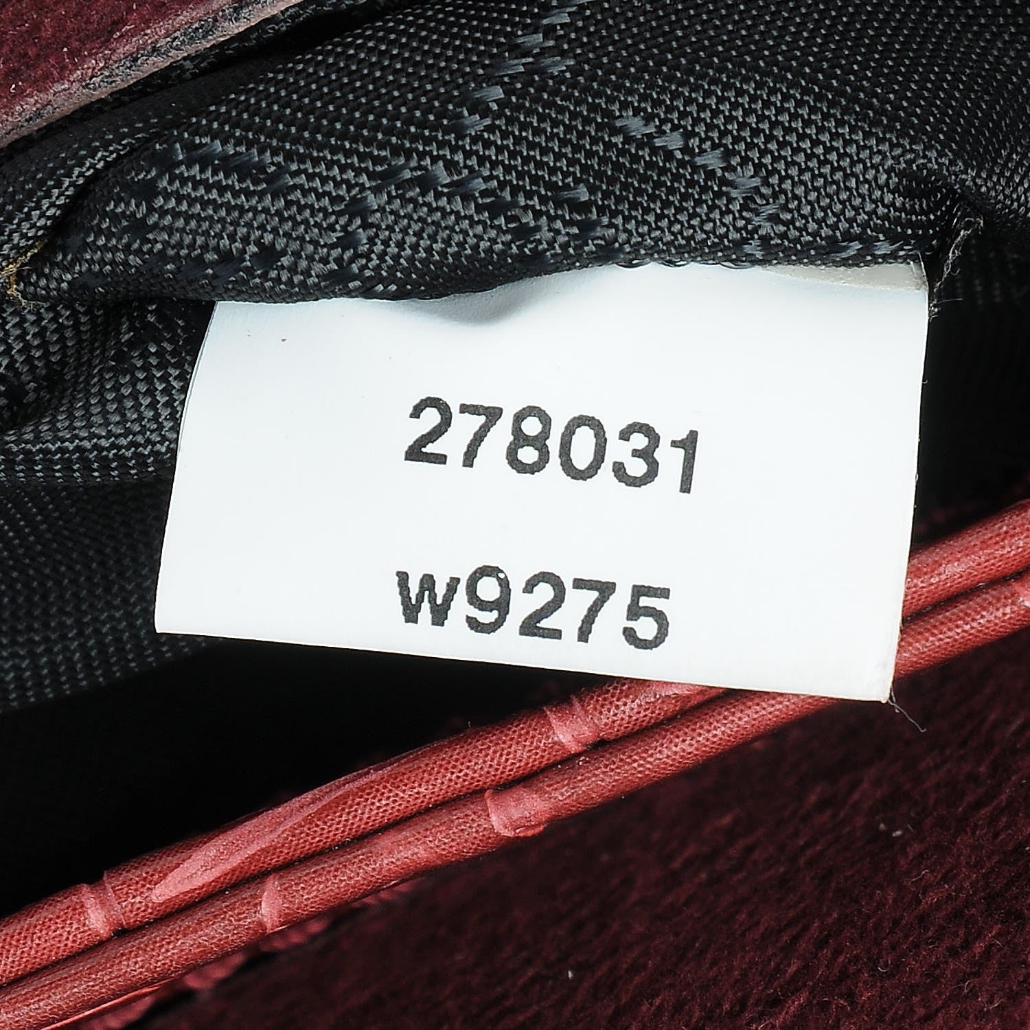 Stella McCartney Embossed Crocodile Effect Grace Burgundy 7 of 7