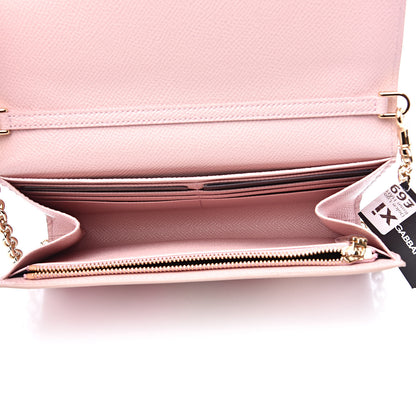 Dolce & Gabbana Dauphine Rose Print Wallet On Chain Pink 5 of 8