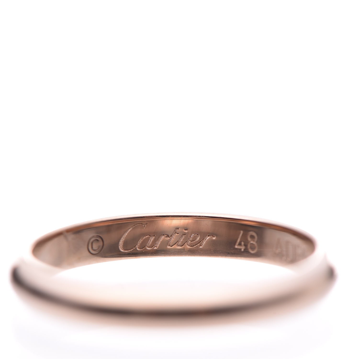 Cartier 18K Pink Gold 2.5mm 1895 Wedding Band Ring 48 4.5 3 of 6