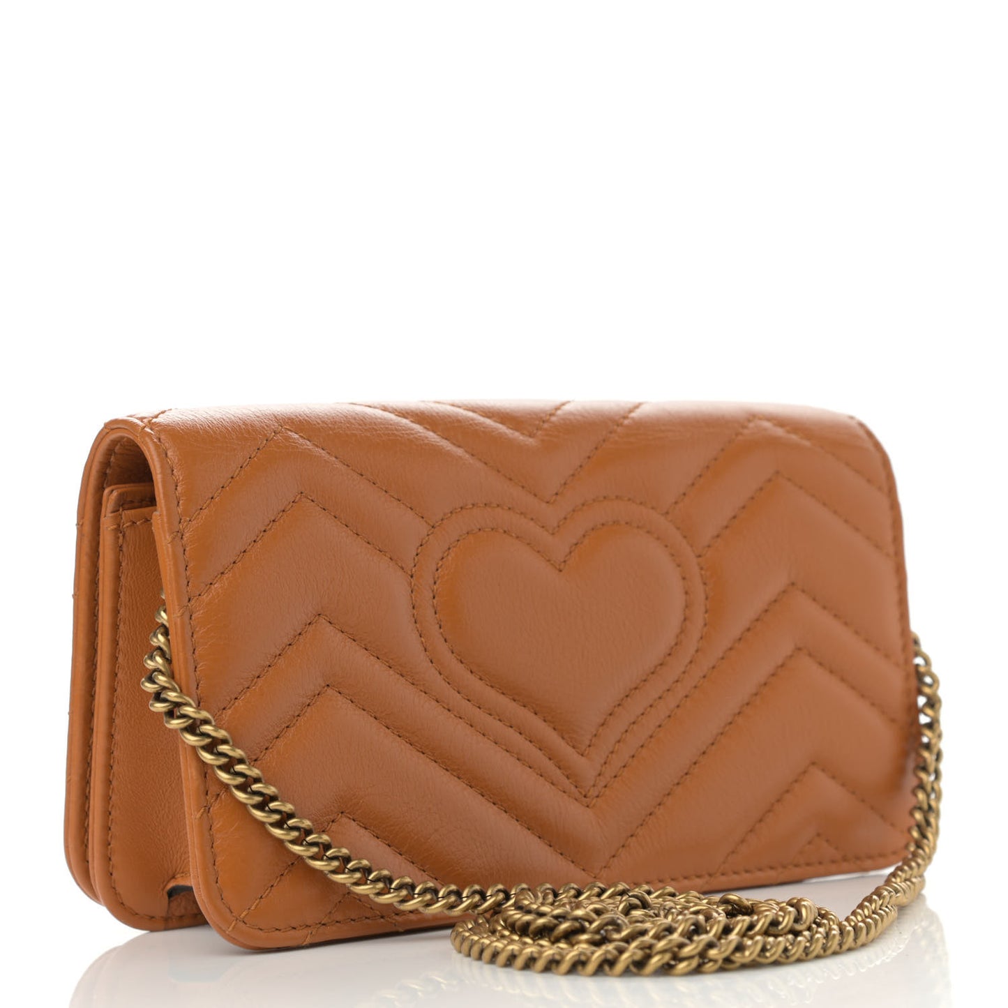 Calfskin Matelasse GG Marmont Mini Bag Cognac