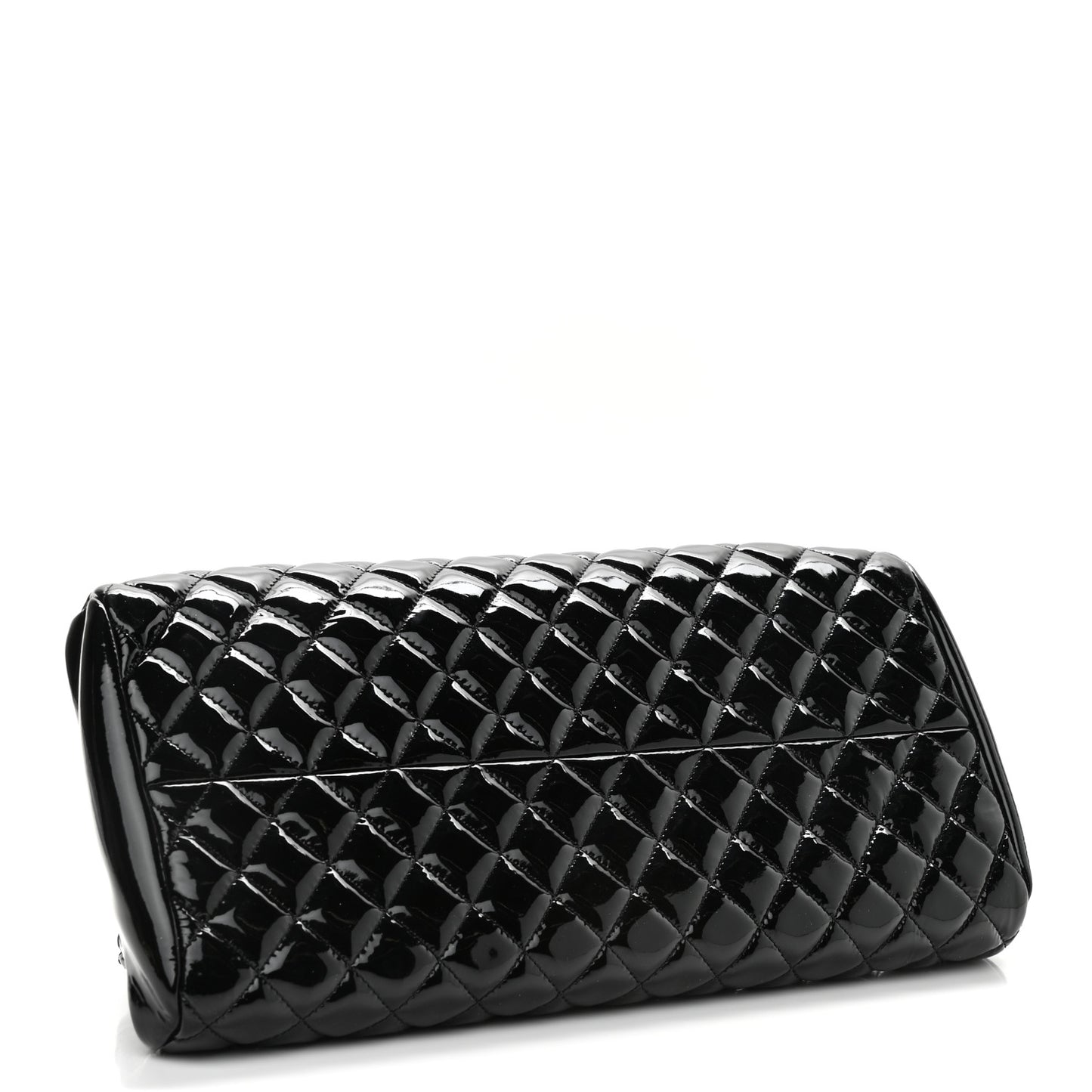 Patent Quilted Medium Just Mademoiselle Bowling Bag Black