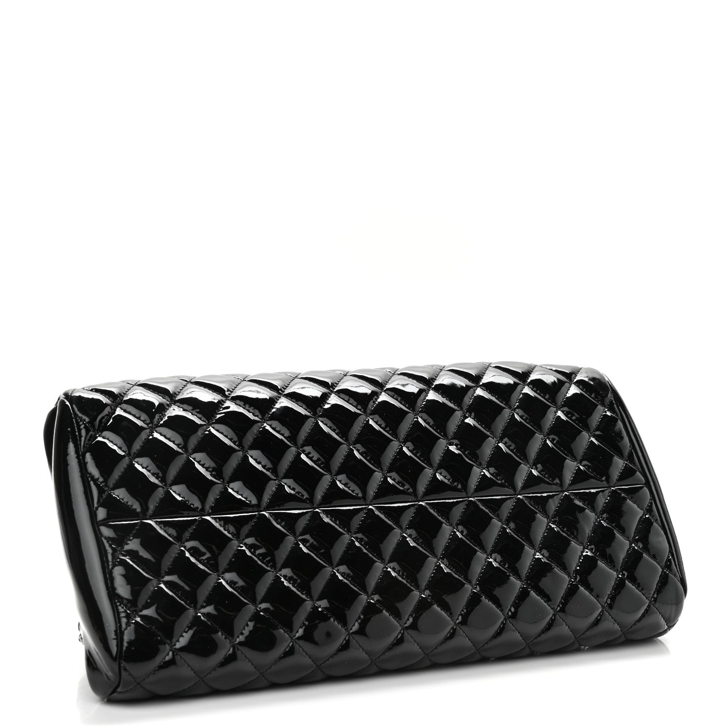 Chanel Patent Quilted Medium Just Mademoiselle Bowling Bag Black 4 of 13