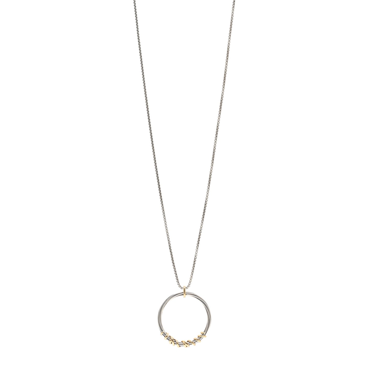 Sterling Silver 18K Yellow Gold Diamond Helena Necklace