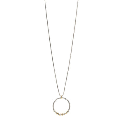 David Yurman Sterling Silver 18K Yellow Gold Diamond Helena Necklace 1 of 4