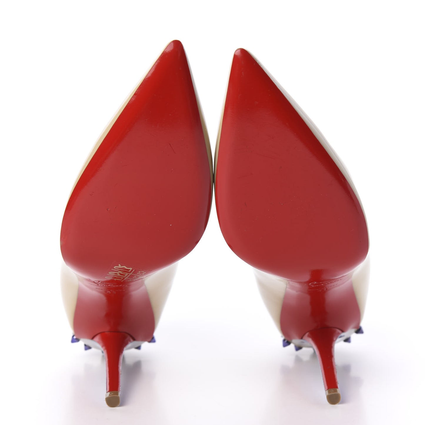 Patent Studded Zappa 100 Pumps 41 Beige