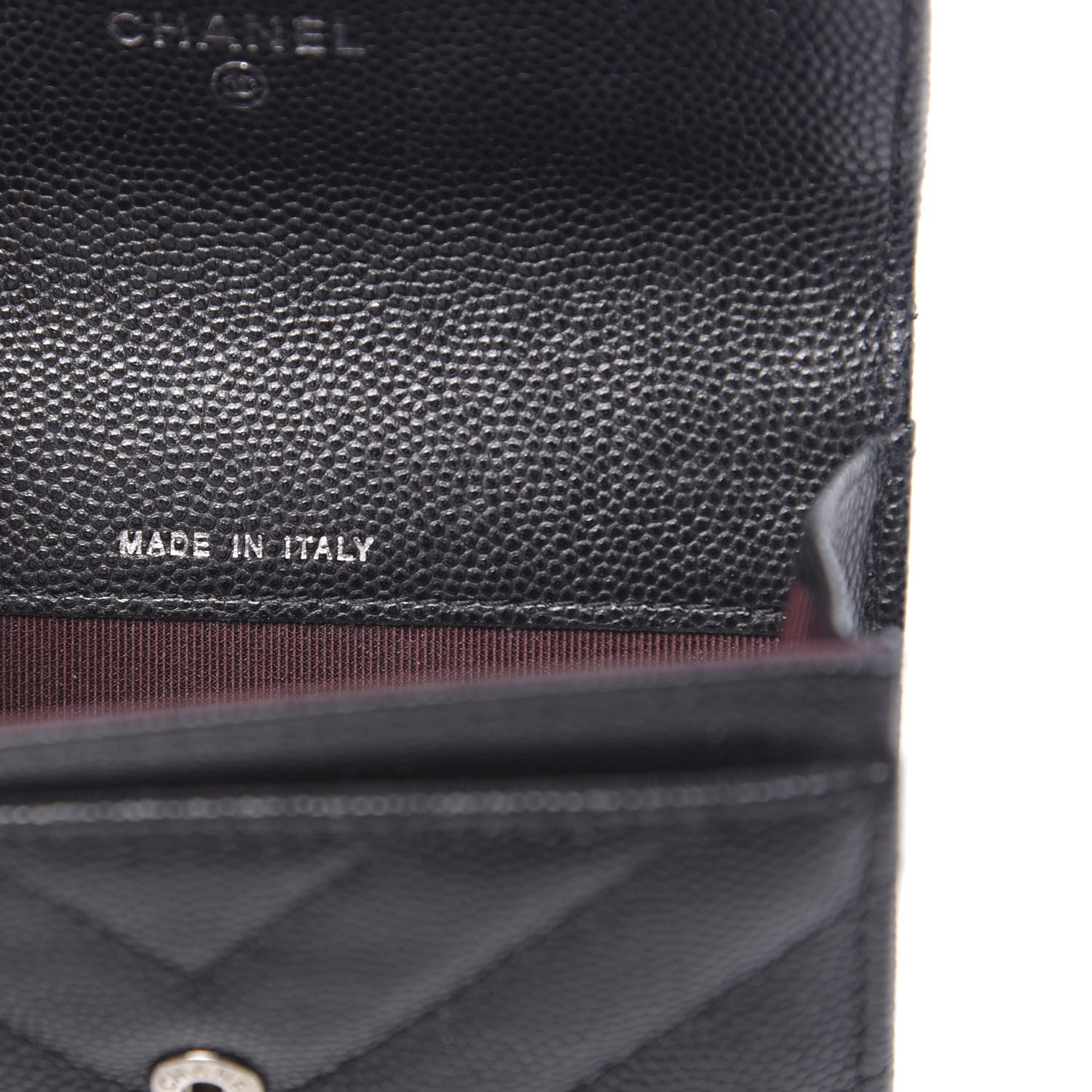 Chanel Caviar Chevron Quilted Flap Card Holder Black 7 of 9