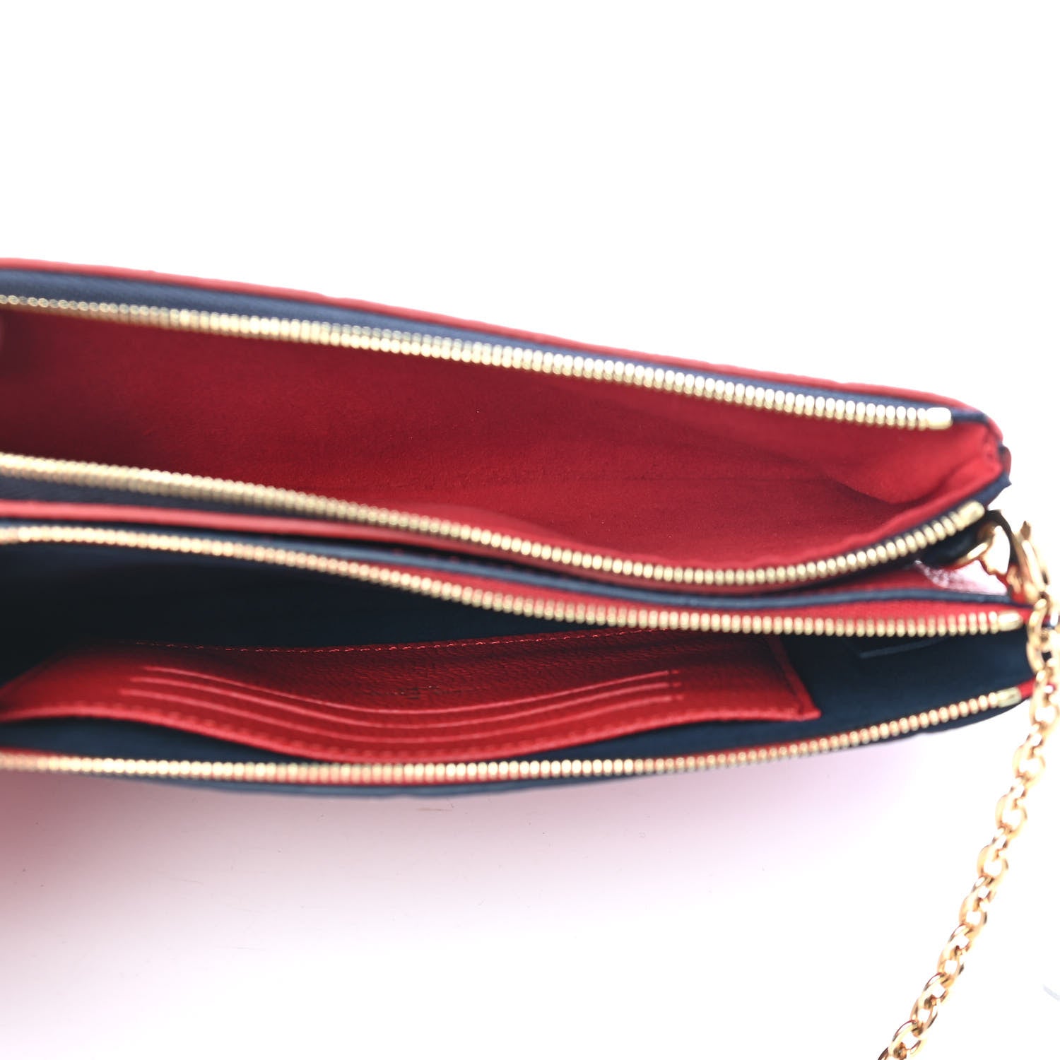 Louis Vuitton Empreinte Double Zip Pochette Marine Rouge 5 of 9