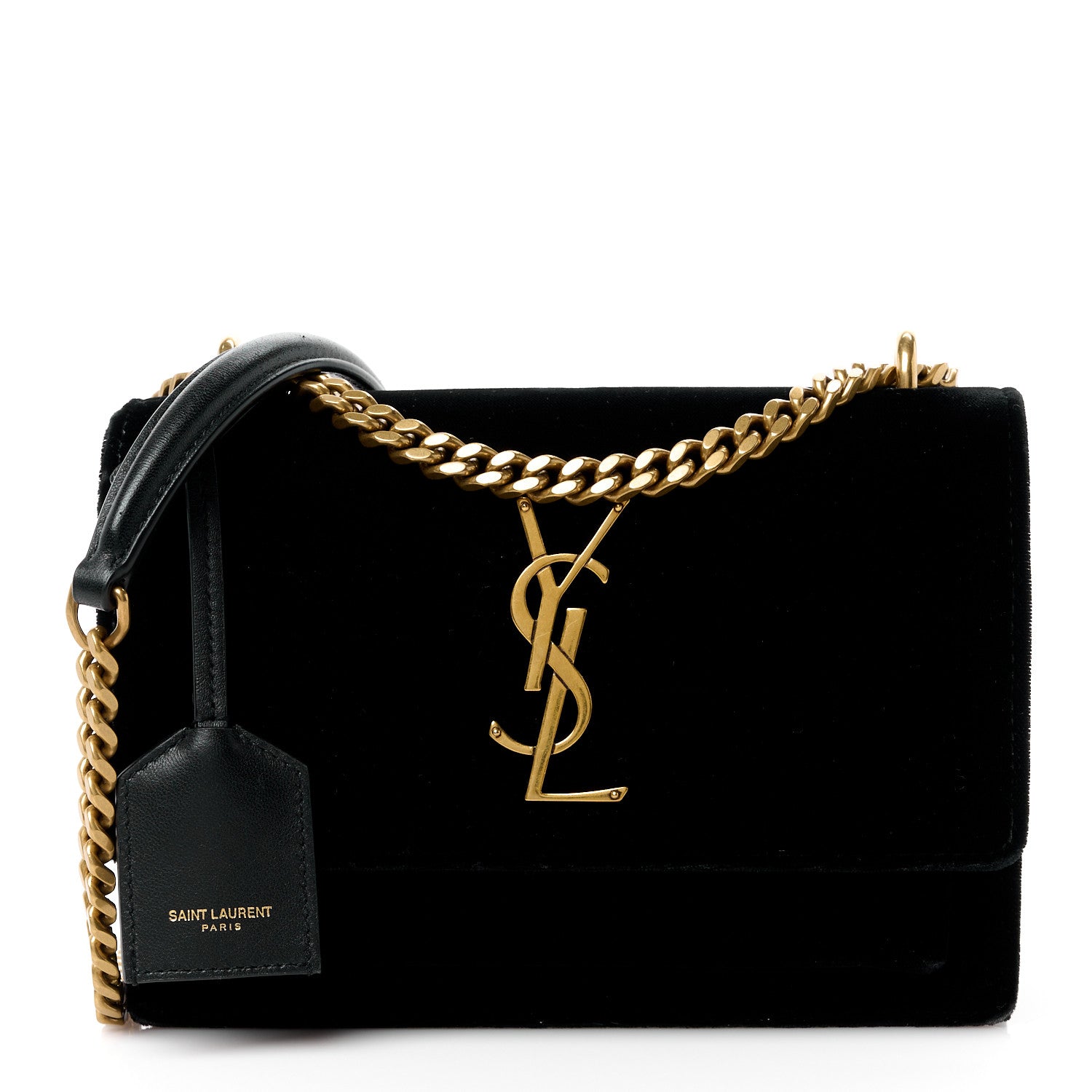 Saint Laurent Velvet Small Monogram Sunset Black 1 of 12