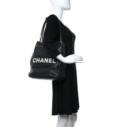 Chanel Lambskin Camellia Tote Black 2 of 10