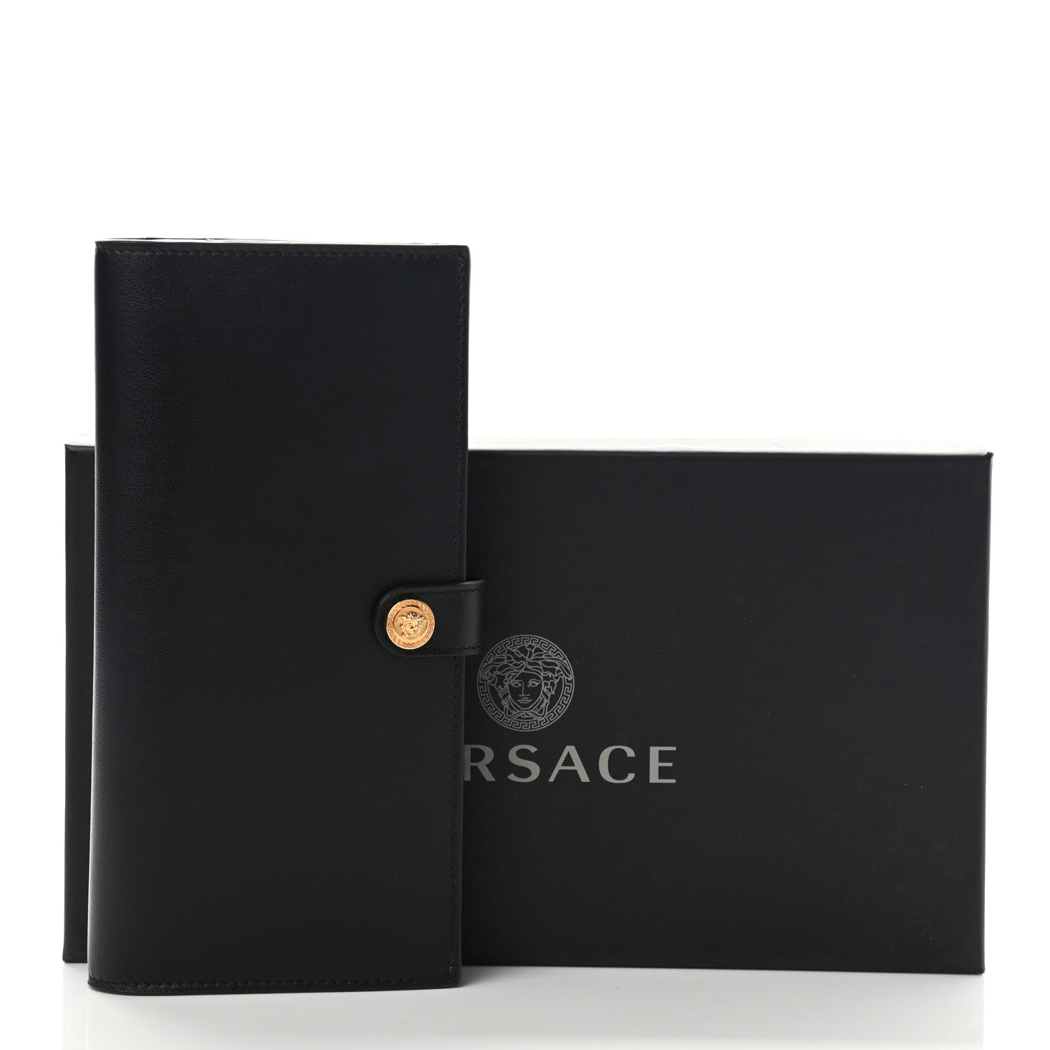 Versace Calfskin Medusa Long Wallet Black 10 of 10