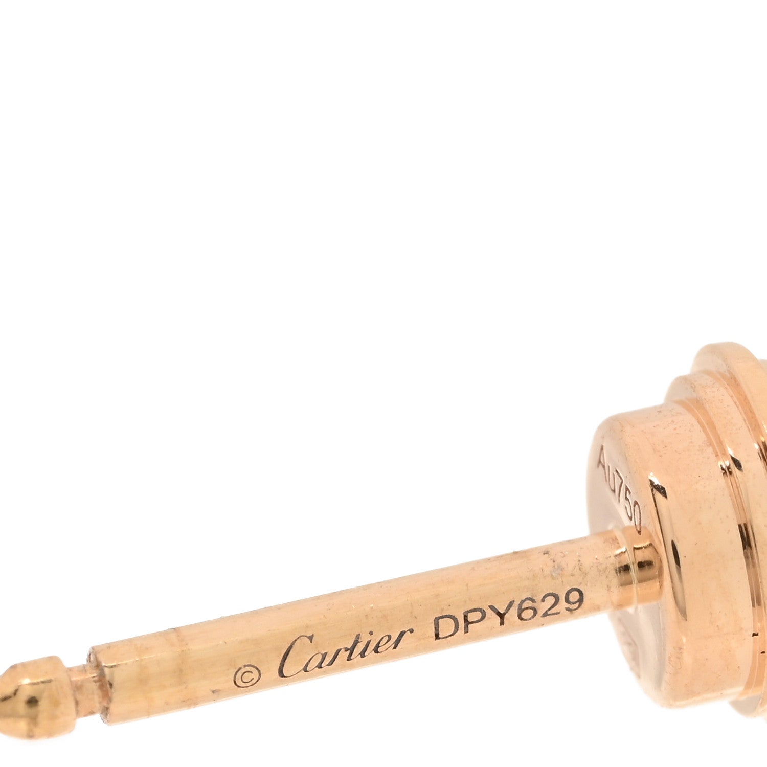 Cartier 18K Pink Gold Diamond MM D'Amour Earrings 4 of 5