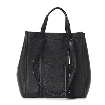 Marc Jacobs Grained Calfskin The Tag Tote Black 1 of 8