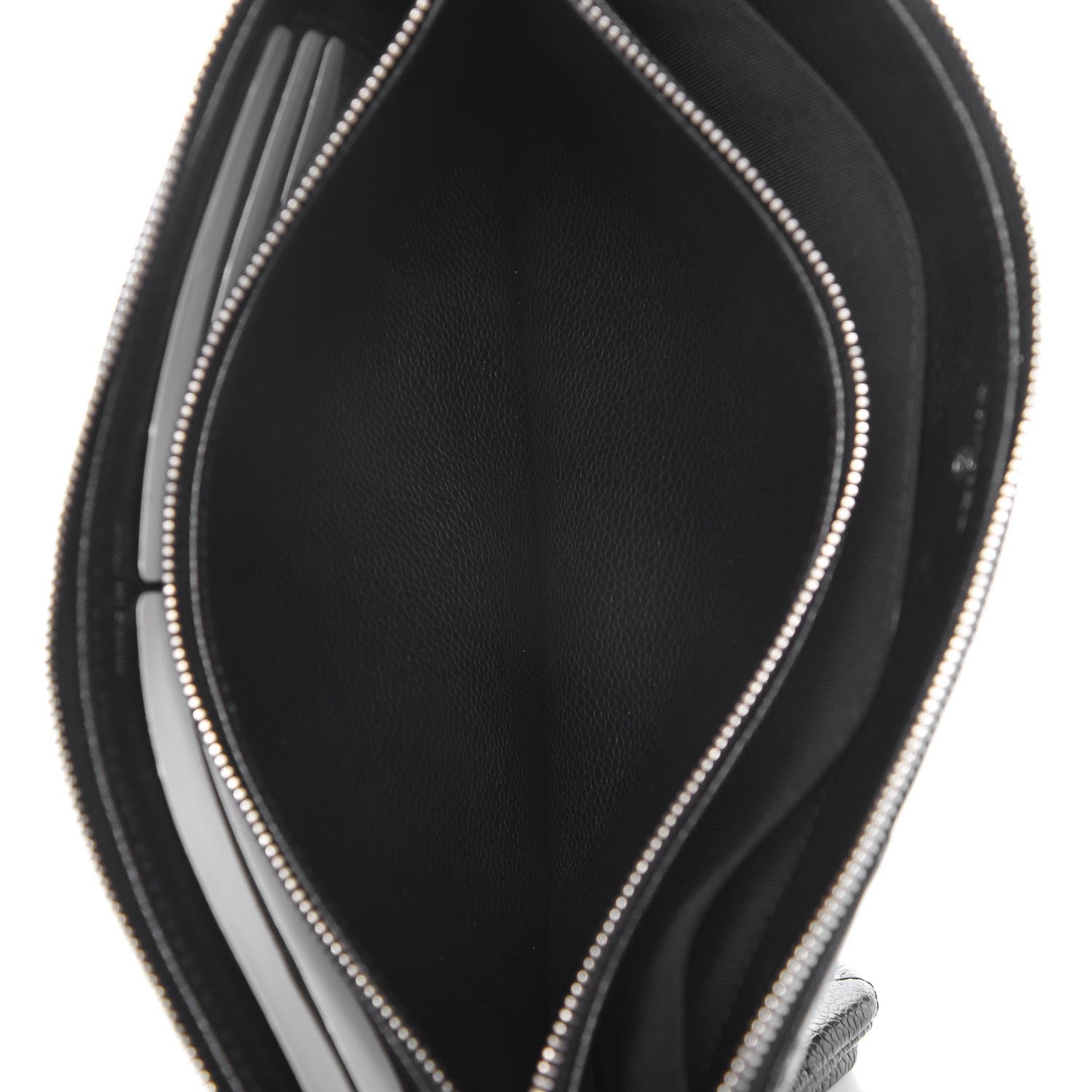 Chanel Caviar Quilted Large Zipped Clutch Black 6 of 10