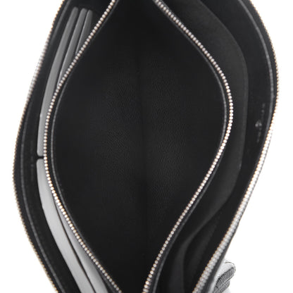 Chanel Caviar Quilted Large Zipped Clutch Black 6 of 10