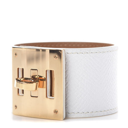 Hermes Epsom Kelly Dog Bracelet T2 White 1 of 3
