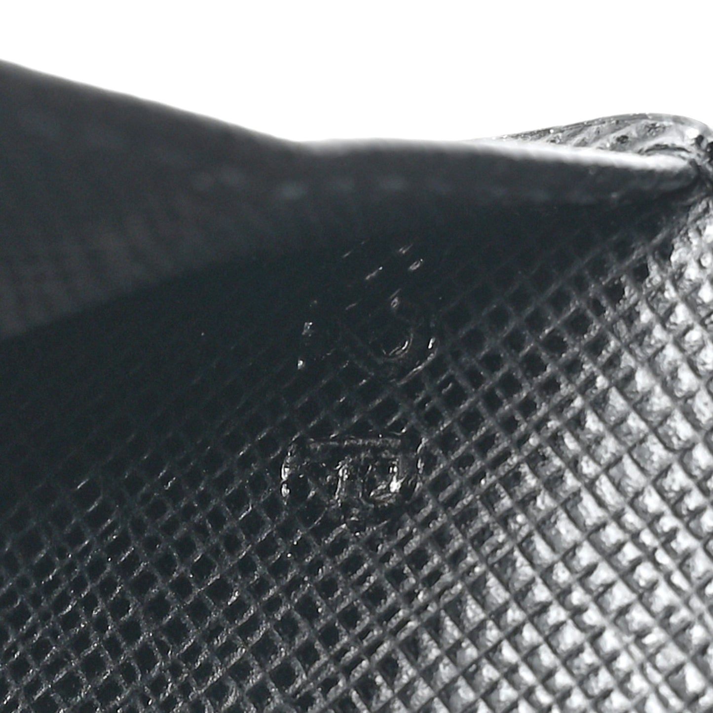 Saffiano Foldover Card Holder Wallet Black