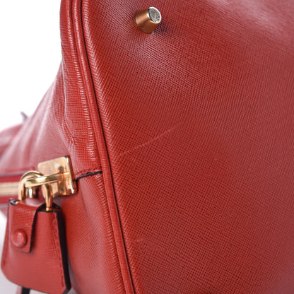 Prada Saffiano Frame Bowler Red 10 of 17