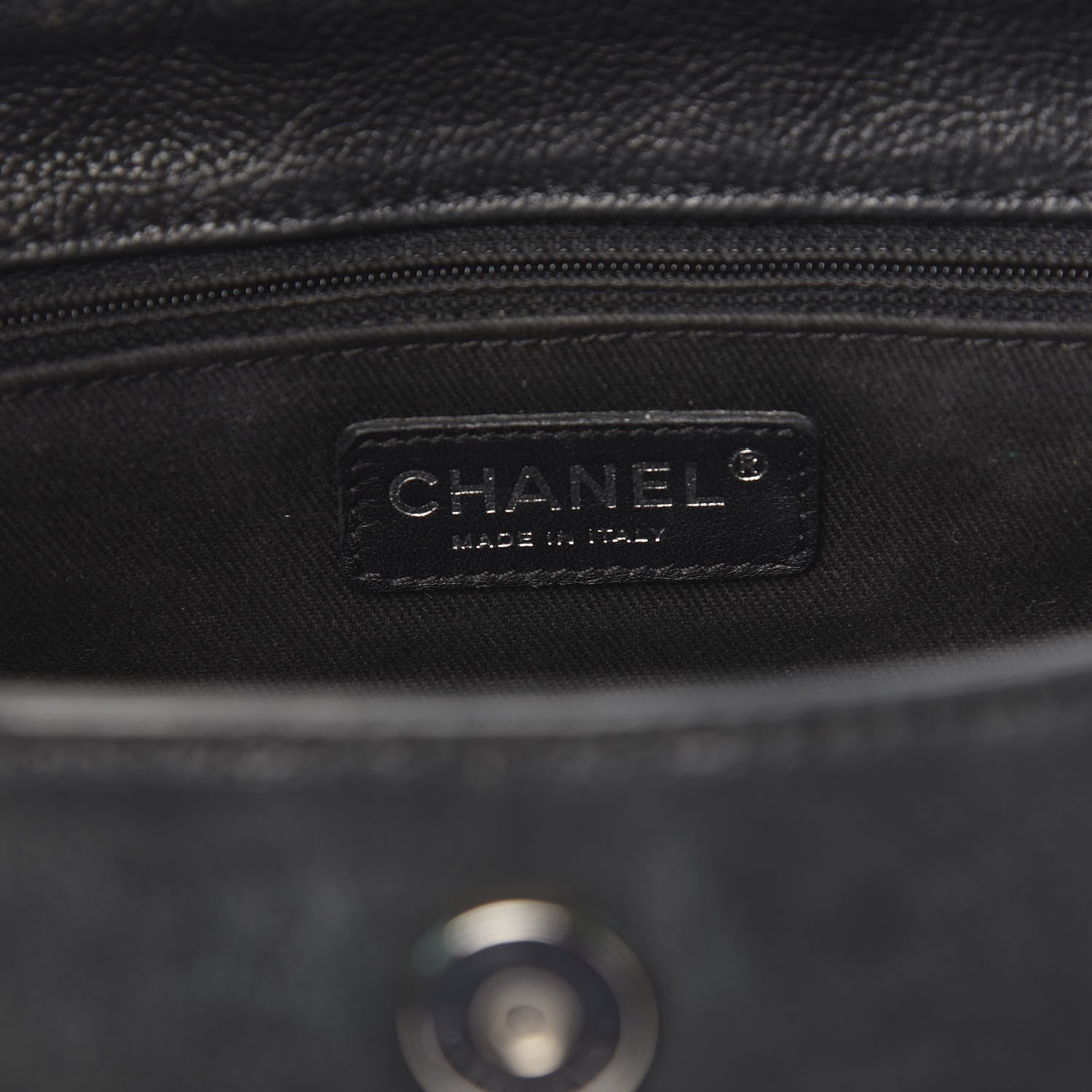 Chanel Calfskin Diamond Stitch Accordion Flap Black 7 of 14
