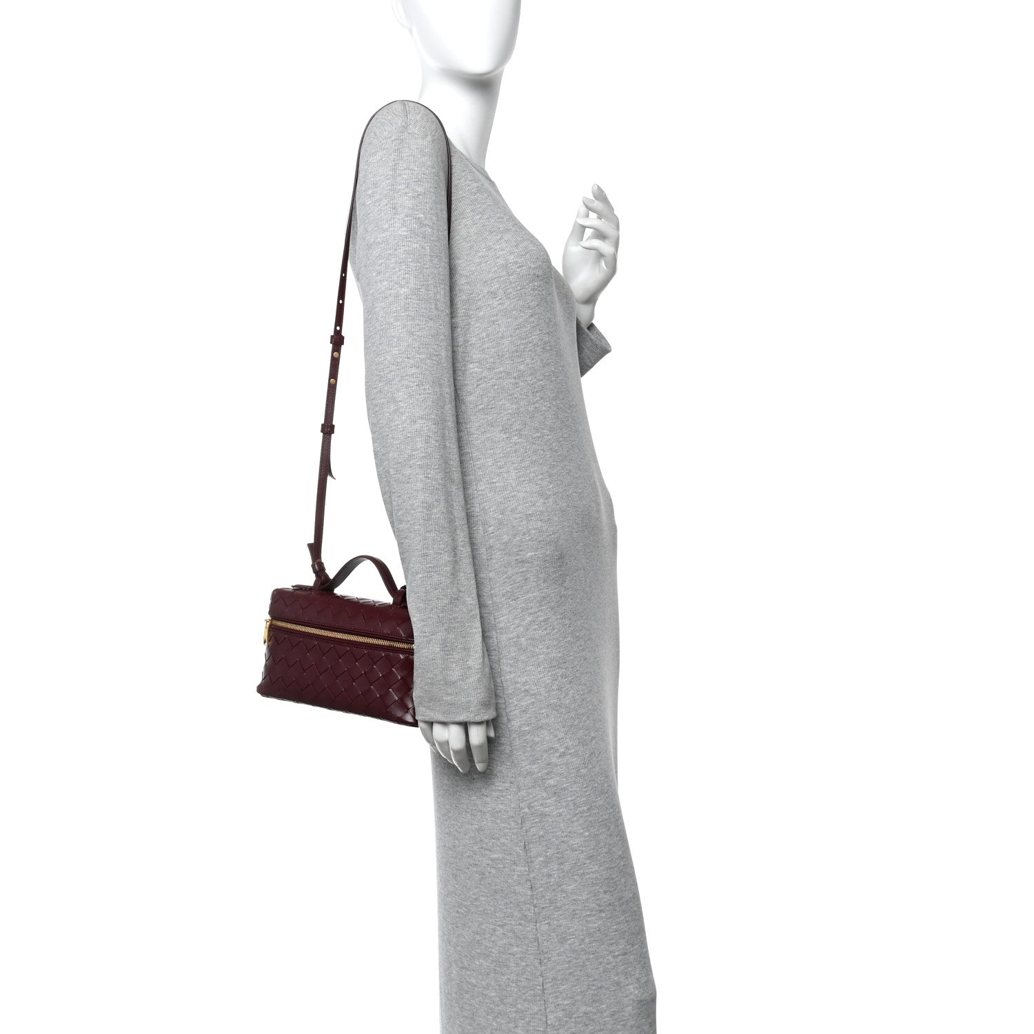 Bottega Veneta Nappa Intrecciato Bang Bang Vanity Case Barolo 2 of 14
