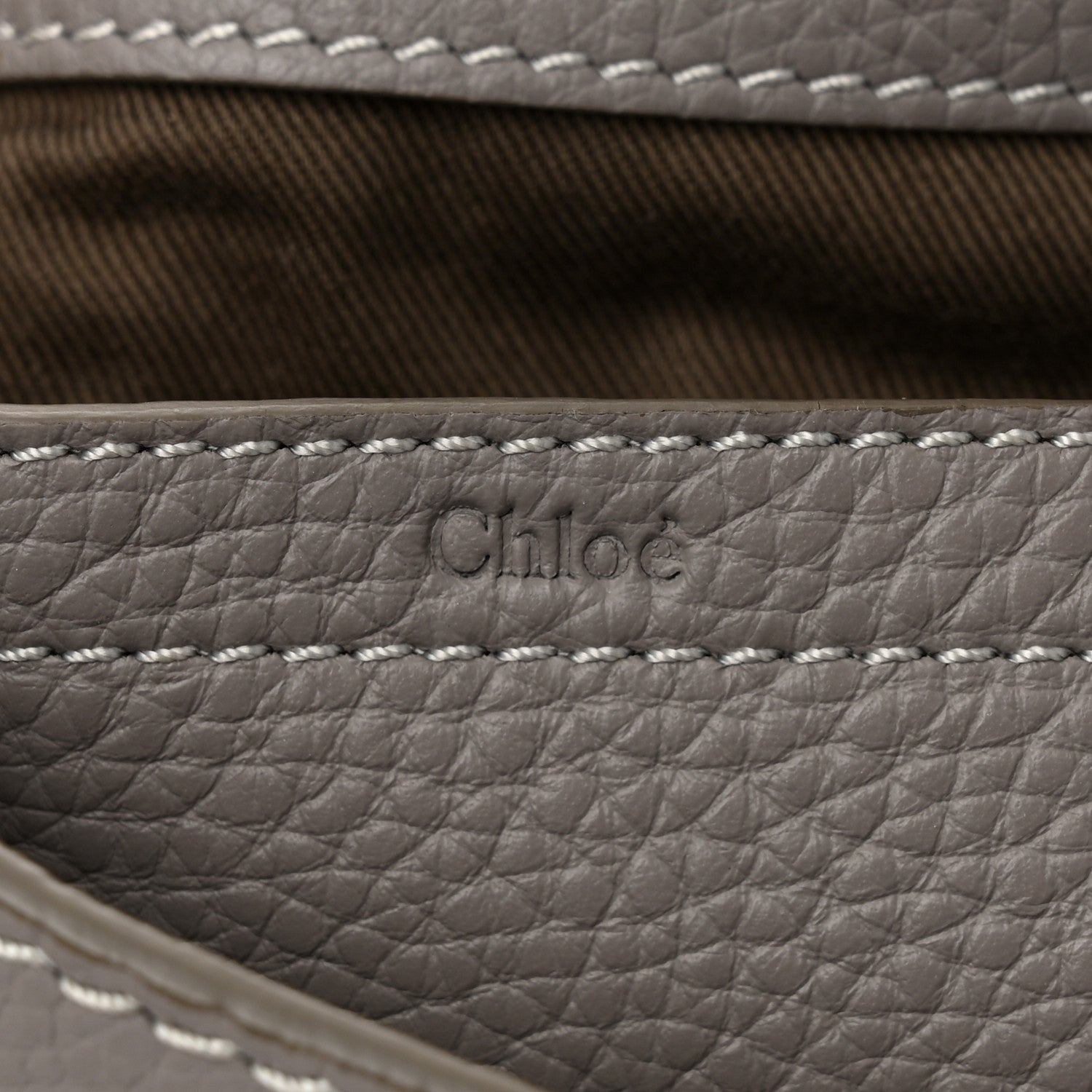 Chloe Calfskin Medium Marcie Round Crossbody Bag Cashmere Grey 6 of 11