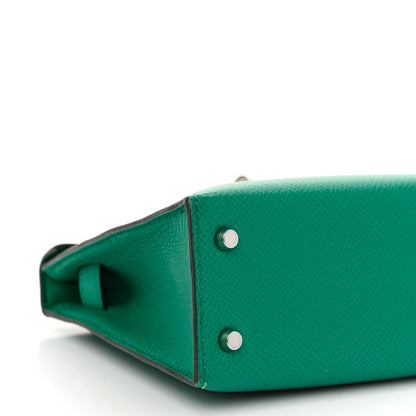 Hermes Epsom Mini Kelly Sellier 20 Vert Jade 9 of 11