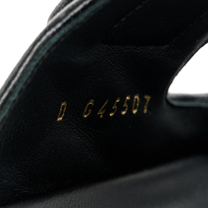 Chanel Lambskin Quilted Velcro Dad Chain CC Slide Sandals 35 Black 9 of 10