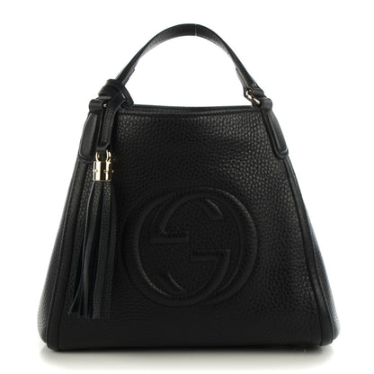Gucci Pebbled Calfskin Small Soho Shoulder Bag Black 1 of 7