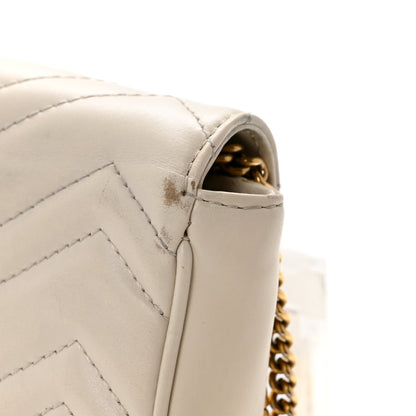 Gucci Calfskin Matelasse Super Mini GG Marmont Shoulder Bag White 14 of 14