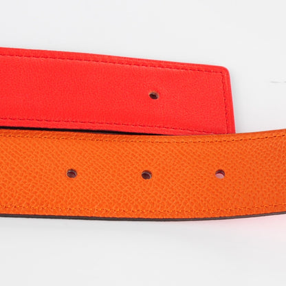 Hermes Swift Epsom 32mm H Belt 85 Capucine Orange 6 of 9