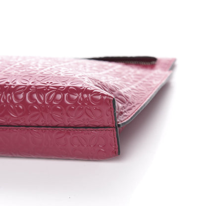 Loewe Calfskin Embossed Repeat T Pouch Raspberry 8 of 8