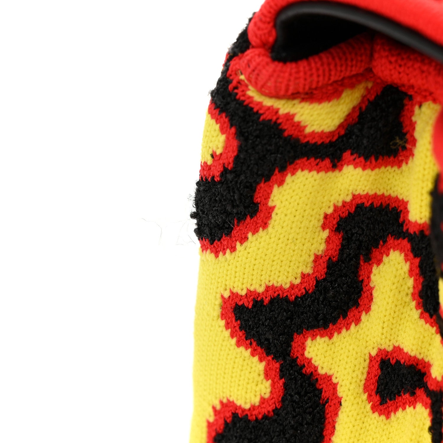 Chanel Mixed Fibers Magma Maxi Flap Yellow Black Red 9 of 11