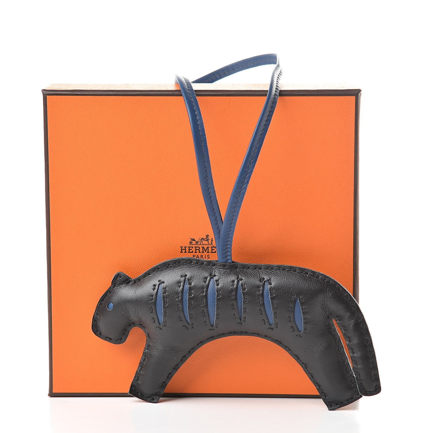 Milo Lambskin Rooroo Bag Charm Black Bleu de Malte