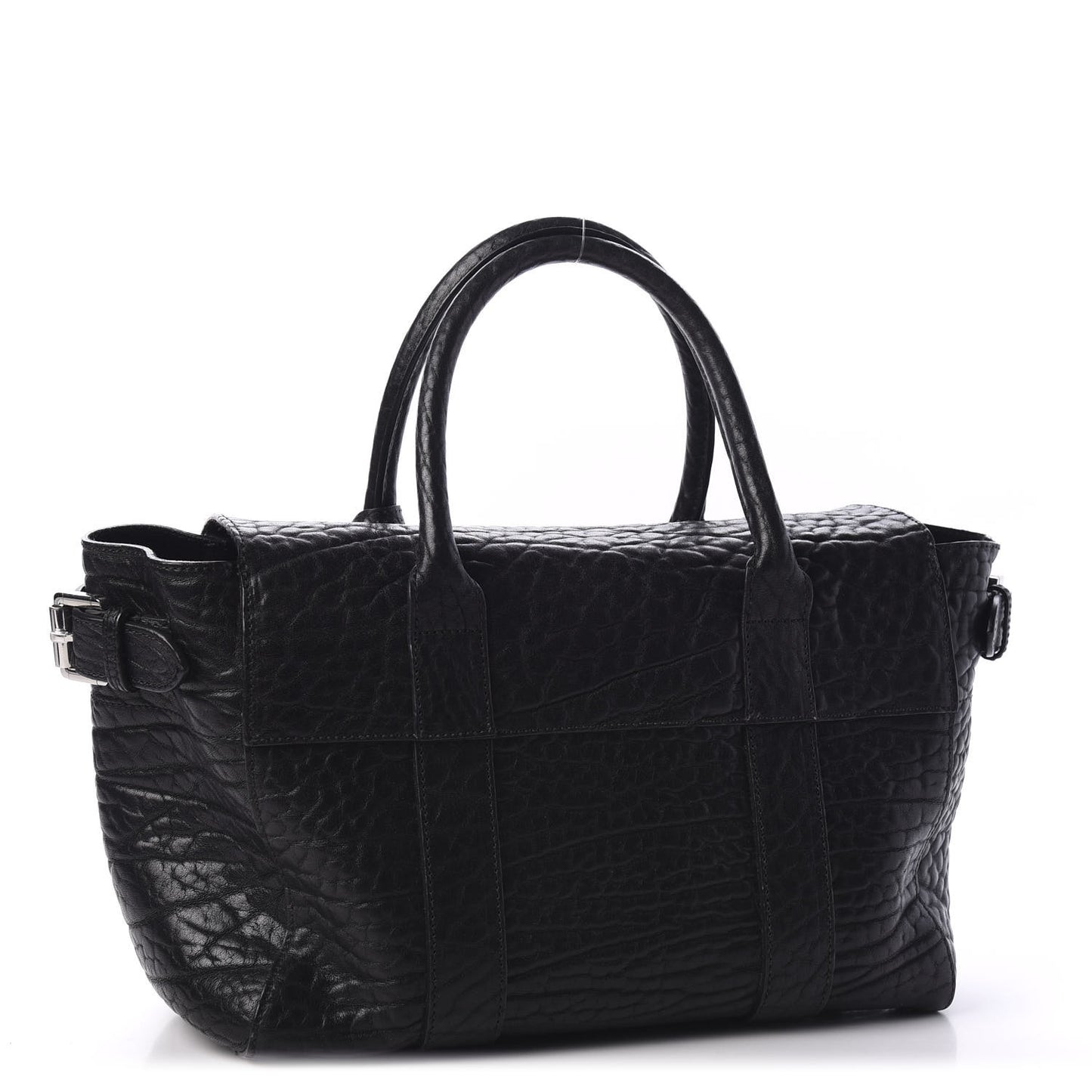 Shrunken Calfskin Mini Bayswater Buckle Black