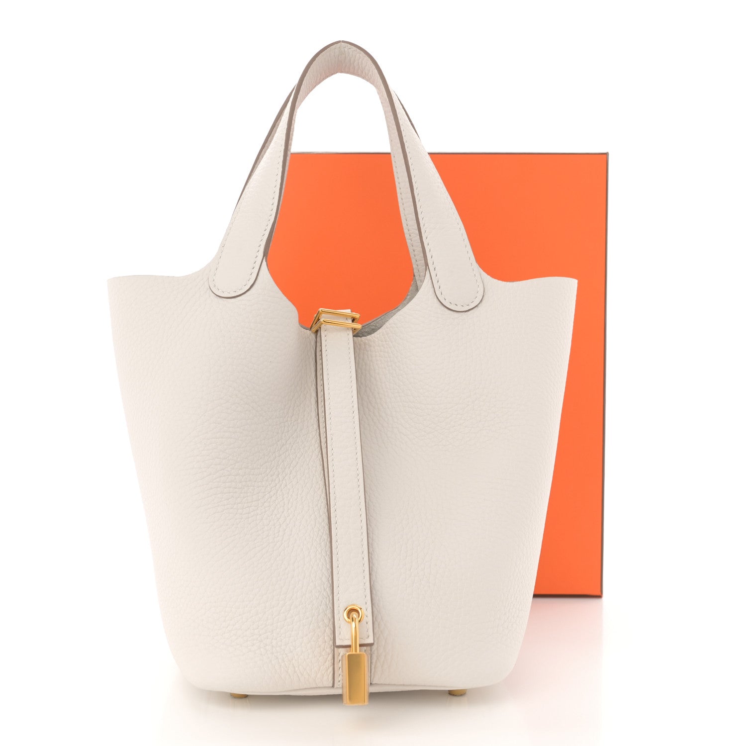 Hermes Taurillon Clemence Picotin Lock 18 PM Gris Perle 11 of 11