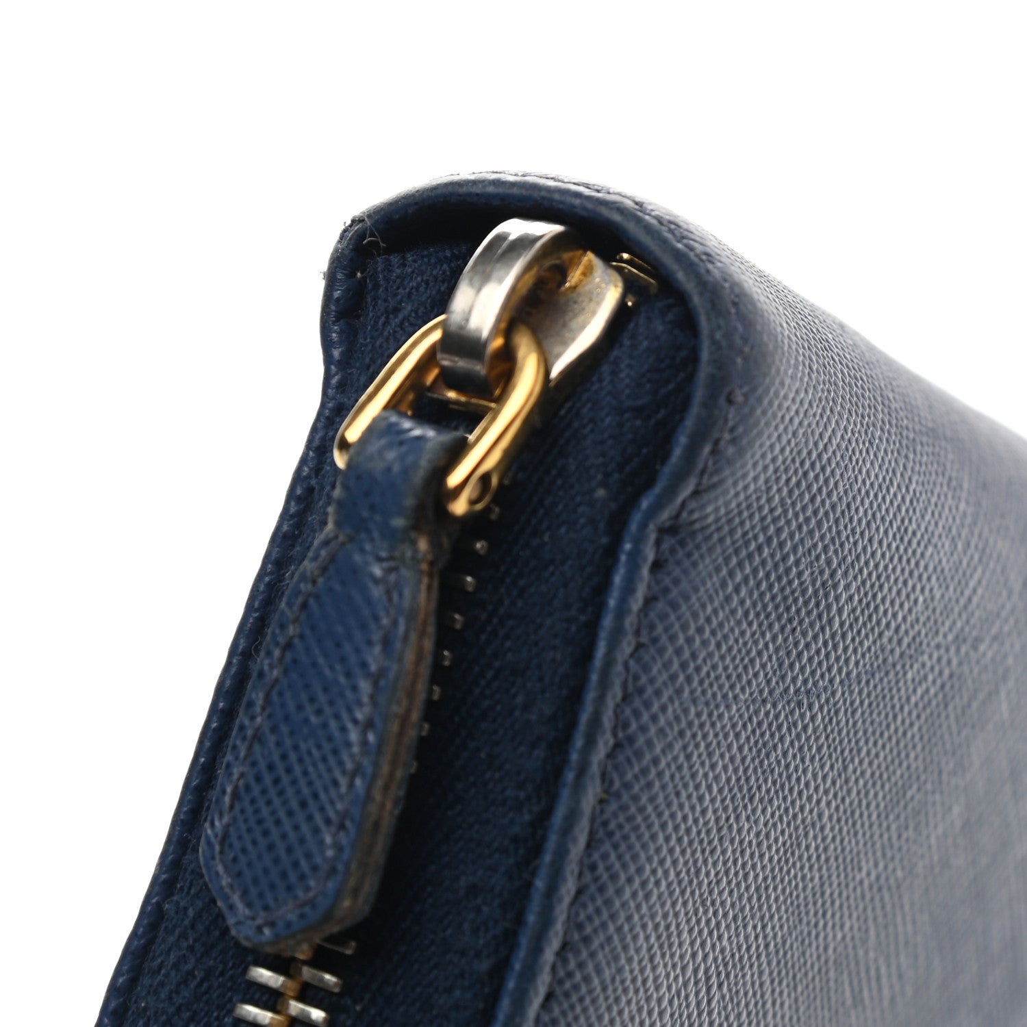 Prada Saffiano Fiocco Bow Zip Around Wallet Bluette 11 of 13