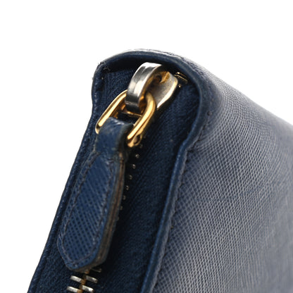 Prada Saffiano Fiocco Bow Zip Around Wallet Bluette 11 of 13
