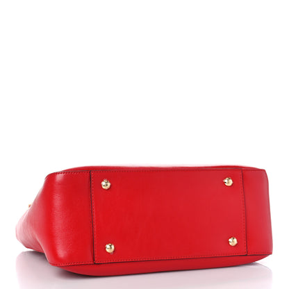 Fendi Vitello Glacier Small FF Tote Rosso Cardinale 4 of 8