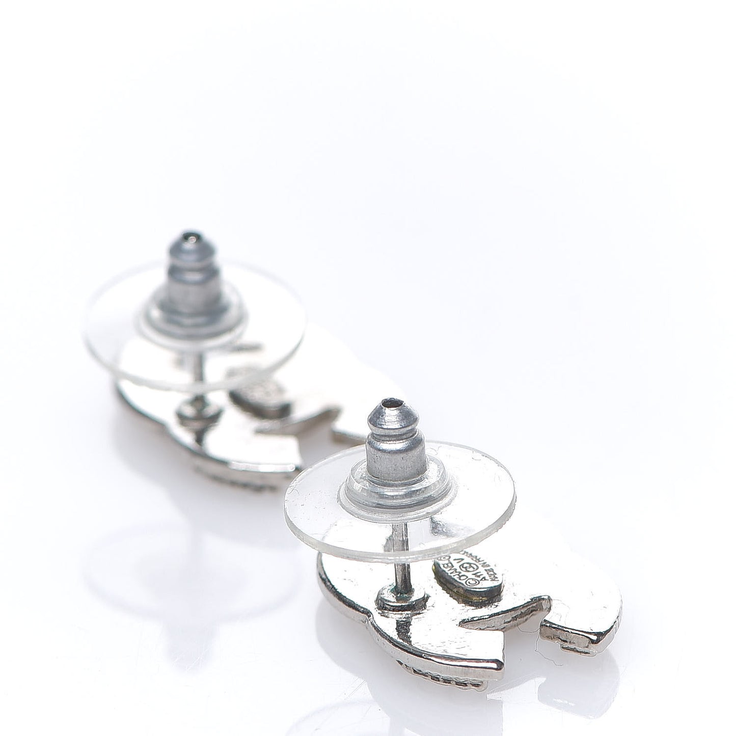 Crystal Mini Timeless CC Earrings Silver