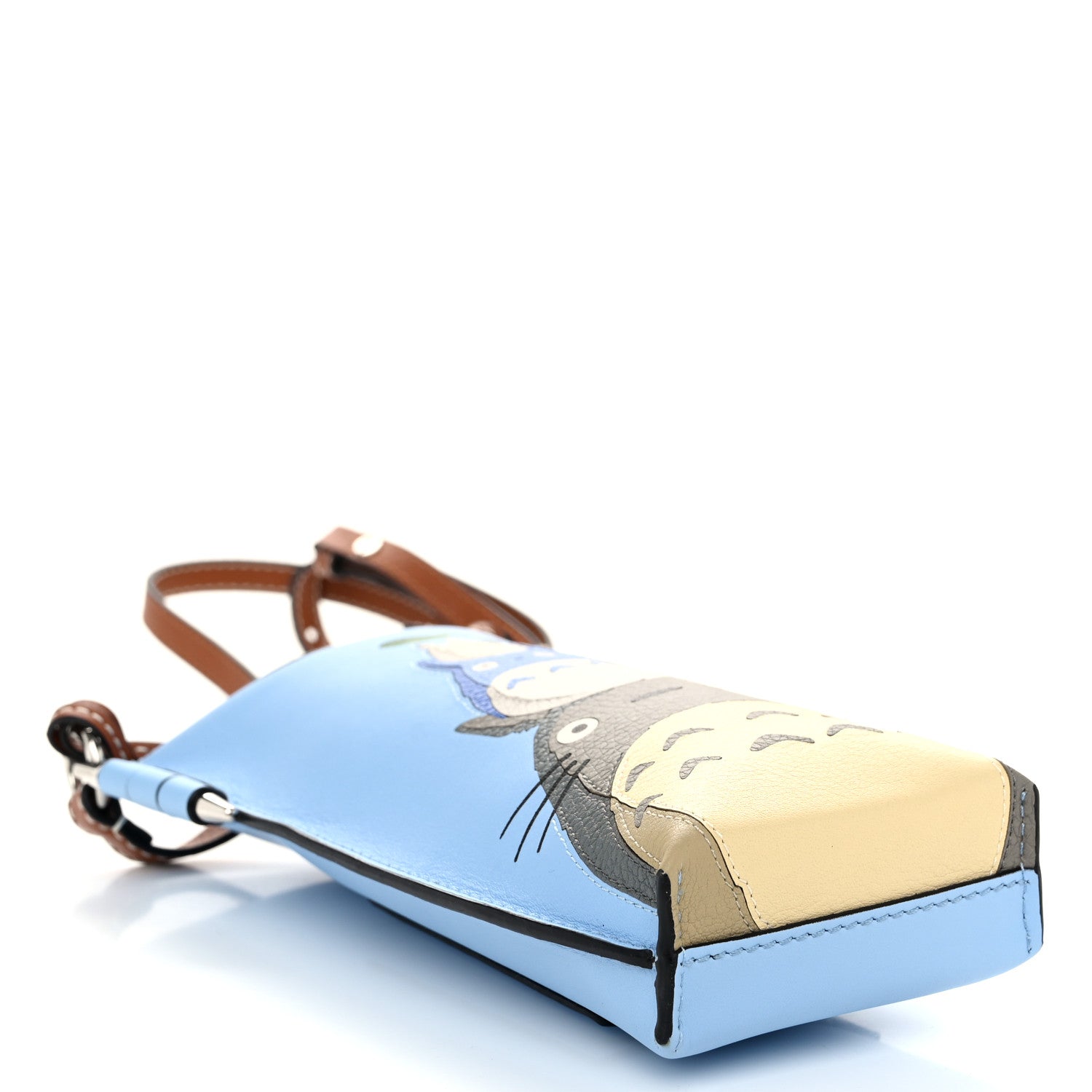 Loewe X MY NEIGHBOR TOTORO Calfskin Gate Pocket Blue Tan Multicolor 4 of 10