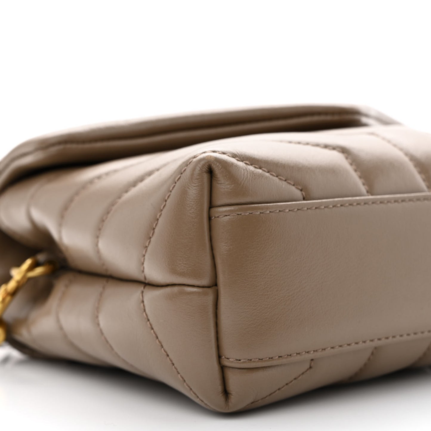Calfskin Y Quilted Monogram Toy Loulou Crossbody Bag Taupe