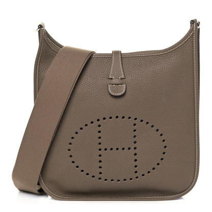 Hermes Taurillon Clemence Evelyne III PM Etoupe 1 of 7