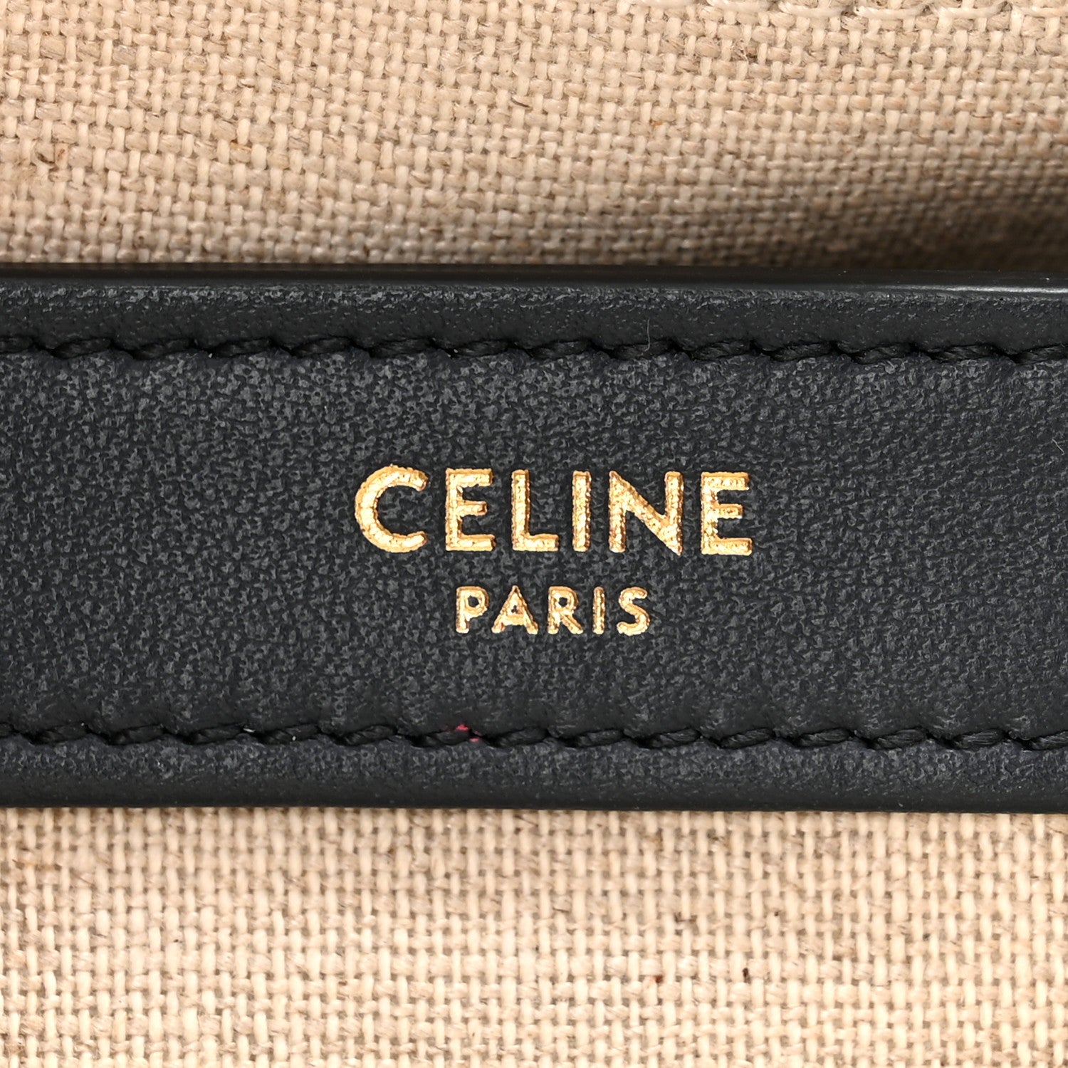 Celine Canvas Calfskin Teen Soft 16 Shoulder Bag Vanilla Navy 6 of 12